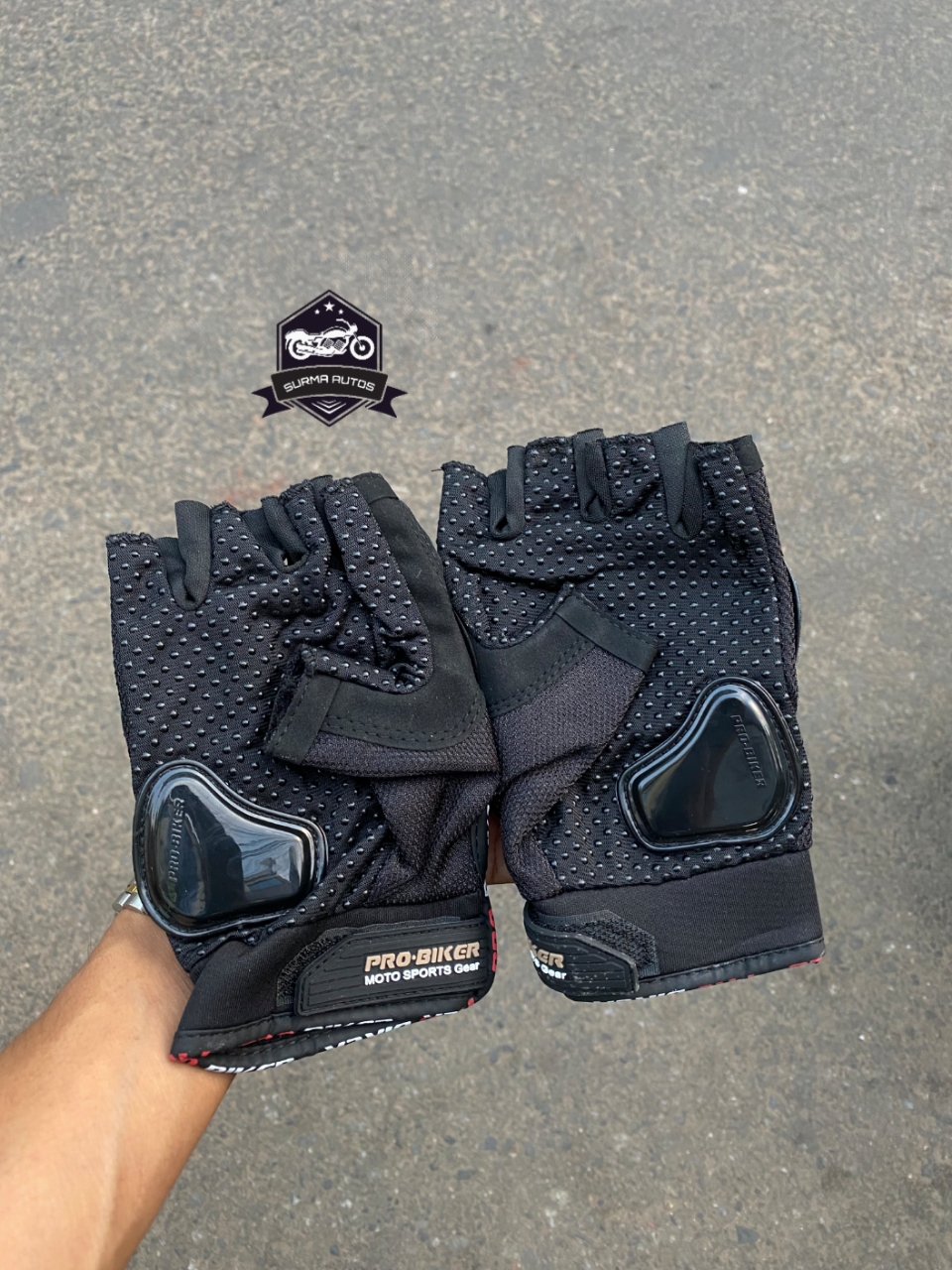 PRO-BIKER Half Finger Motorcycle Riding Gloves - Image 4
