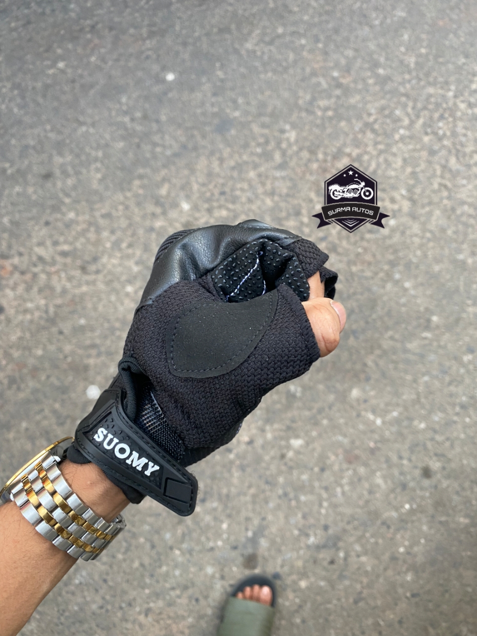 SUOMY Half Finger Motorcycle Riding Gloves - Image 9