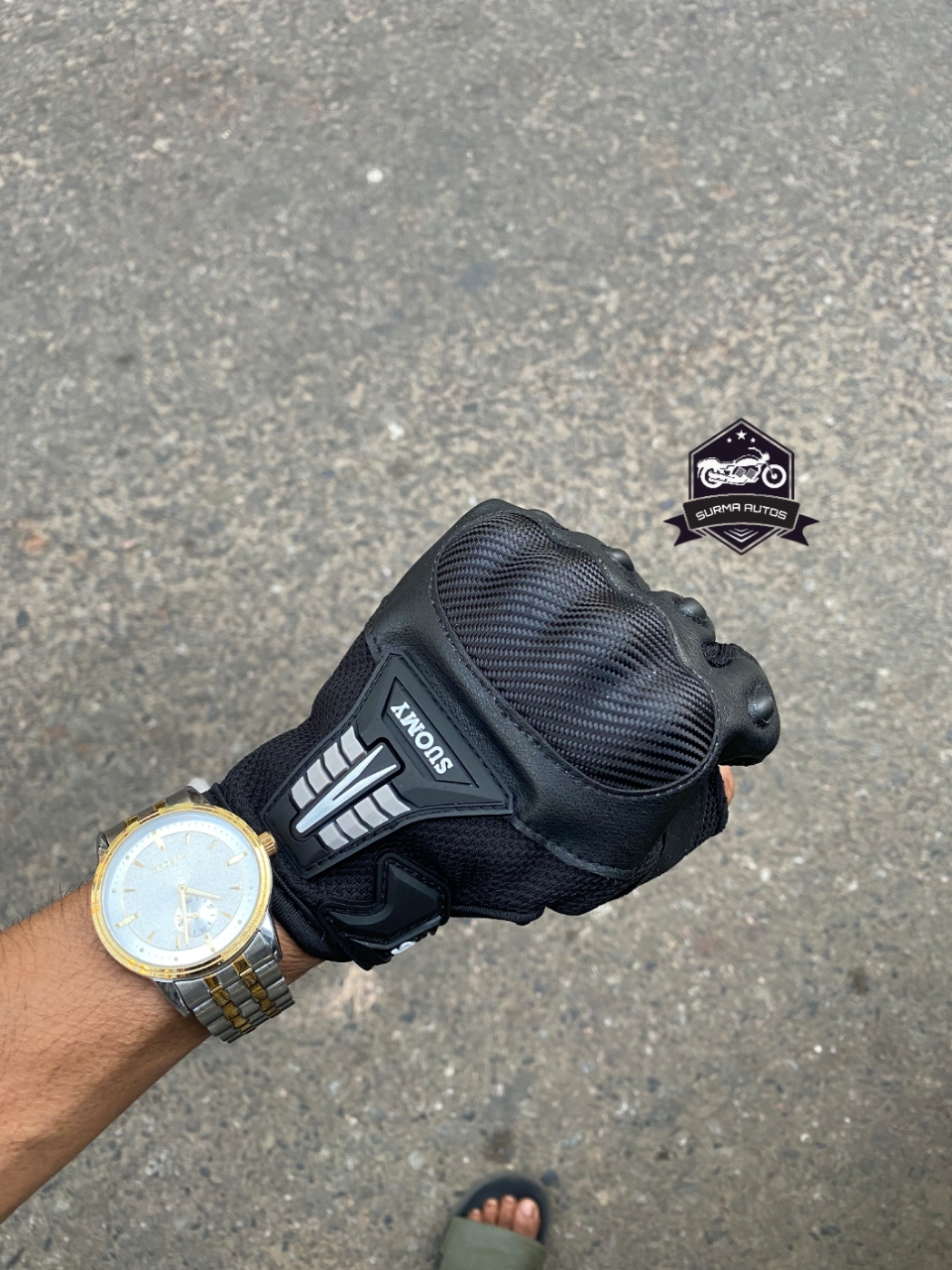 SUOMY Half Finger Motorcycle Riding Gloves - Image 3