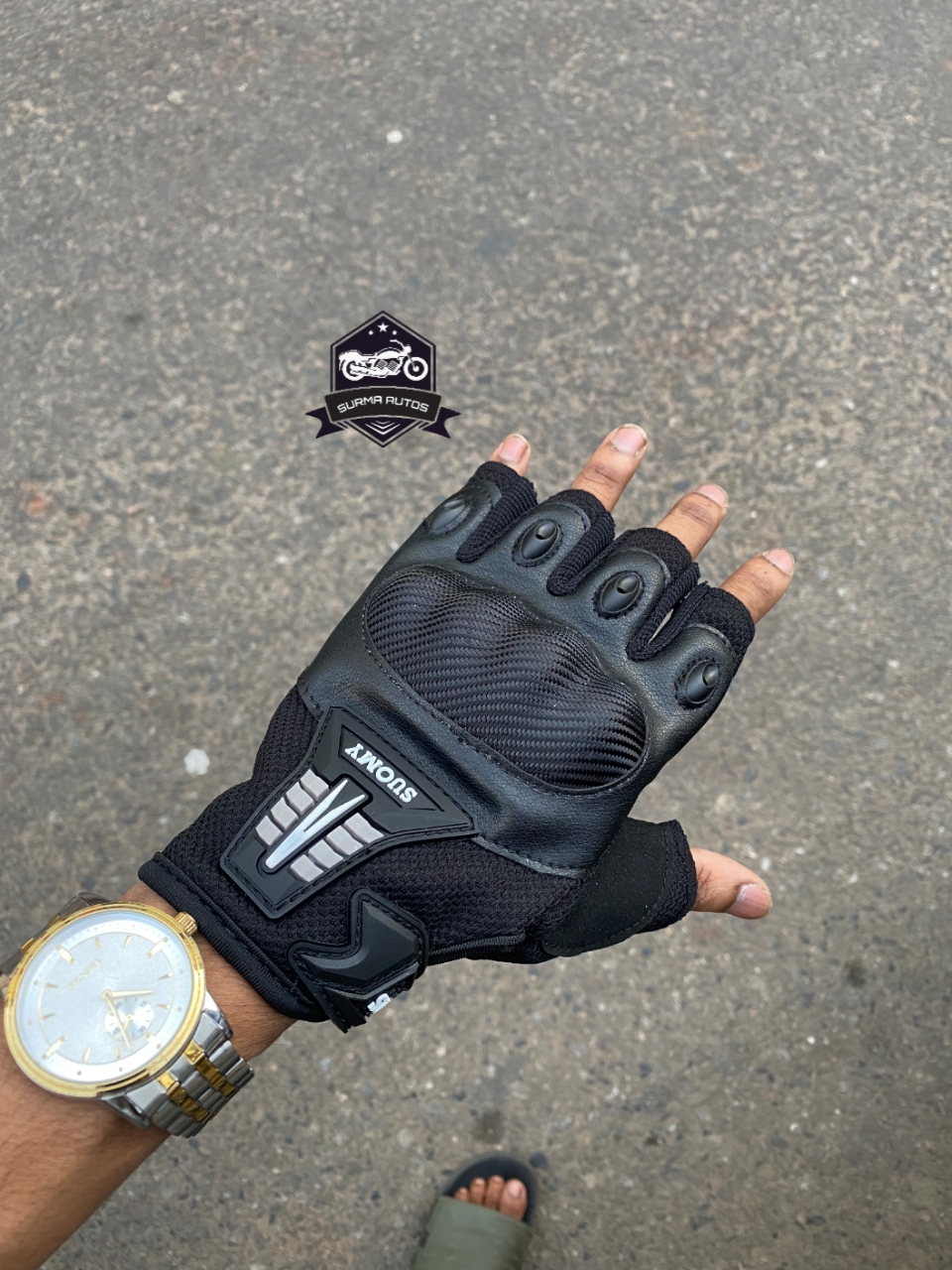 SUOMY Half Finger Motorcycle Riding Gloves