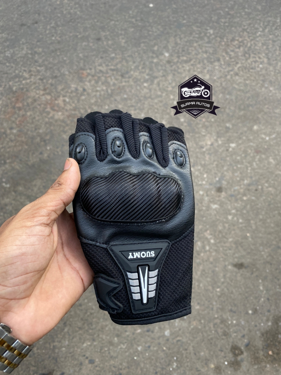 SUOMY Half Finger Motorcycle Riding Gloves - Image 7