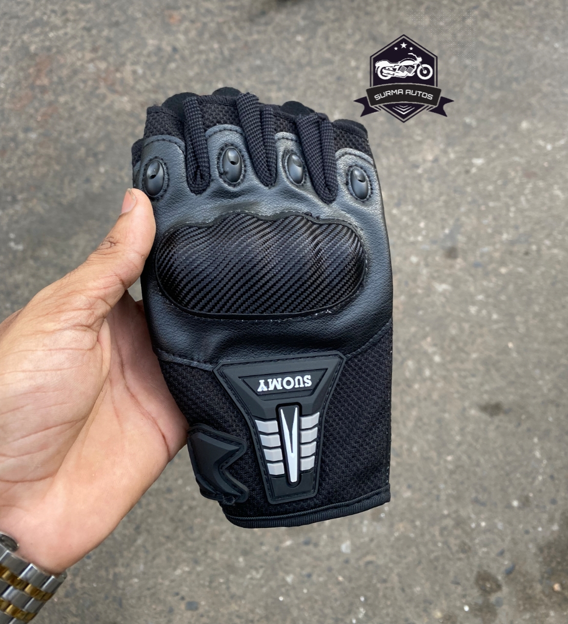 SUOMY Half Finger Motorcycle Riding Gloves - Image 6