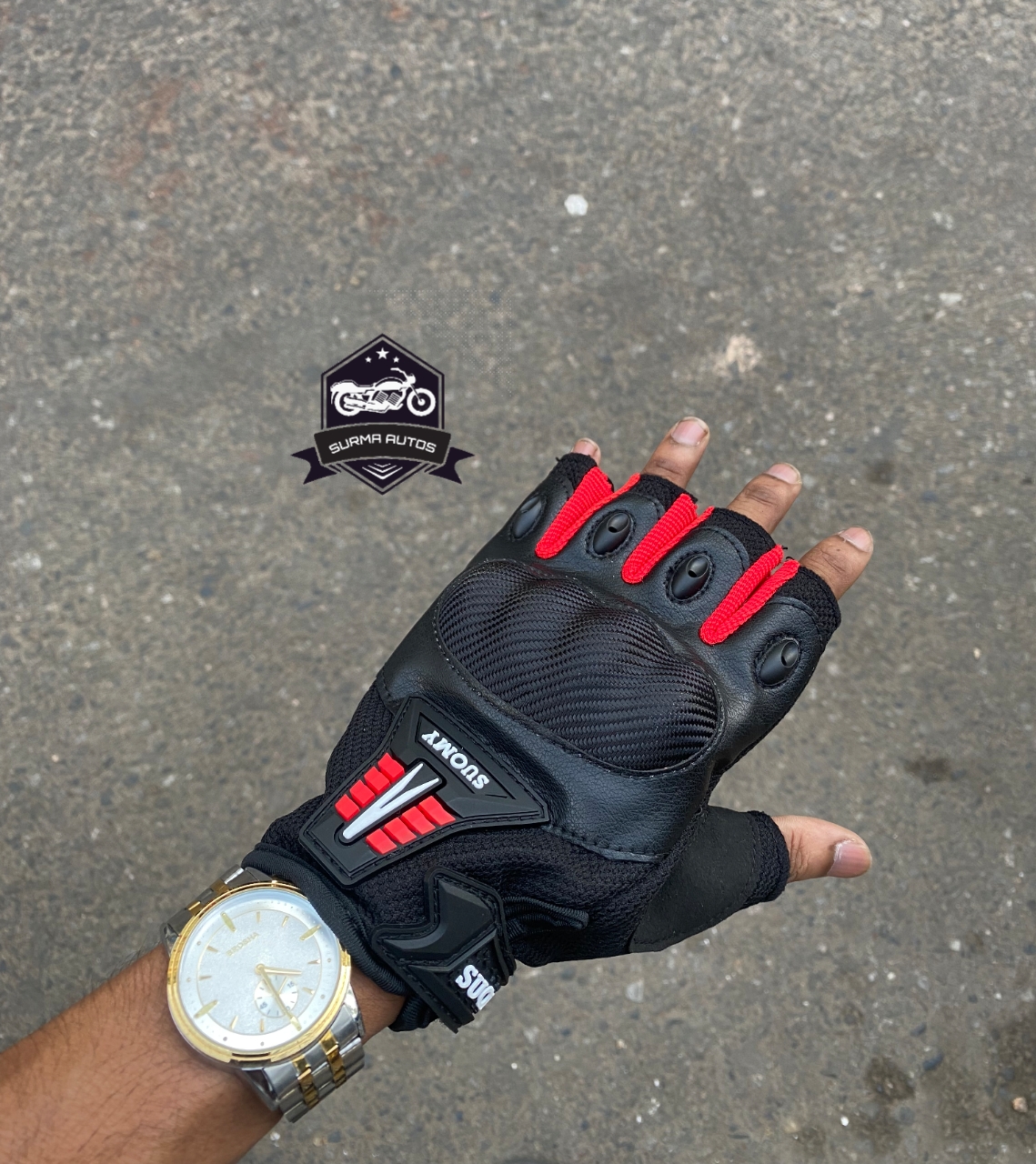 SUOMY Half Finger Motorcycle Riding Gloves