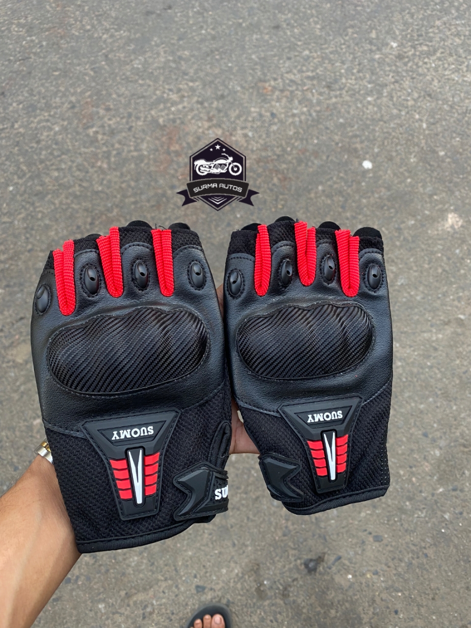 SUOMY Half Finger Motorcycle Riding Gloves - Image 3