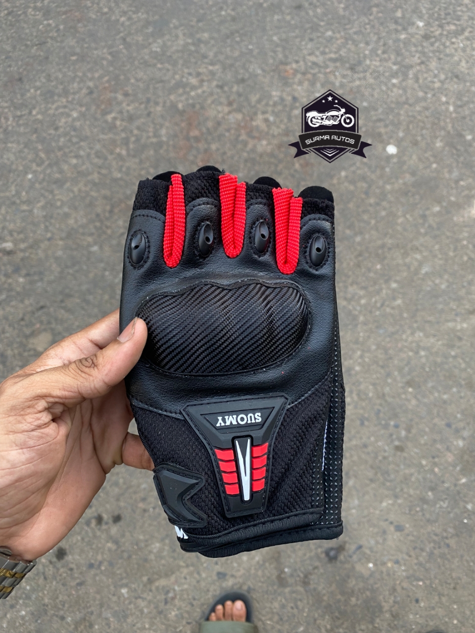 SUOMY Half Finger Motorcycle Riding Gloves - Image 5