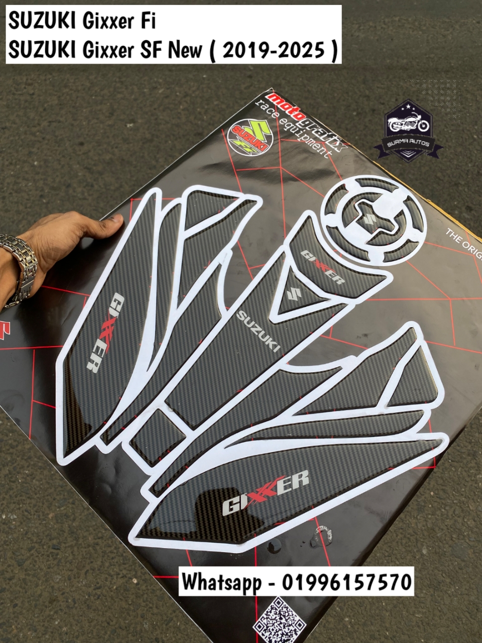 Gixxer FI Full Tank Pad Sticker – Premium Tank Protection Decal - Image 3