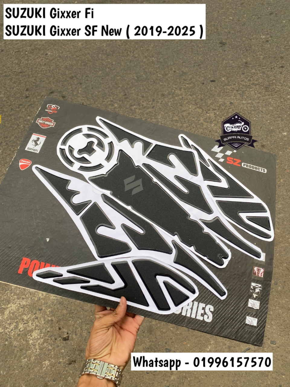 Gixxer FI Full Tank Pad Sticker – Premium Tank Protection Decal - Image 3