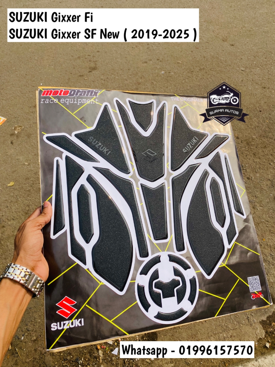 Gixxer FI Full Tank Pad Sticker – Premium Tank Protection Decal