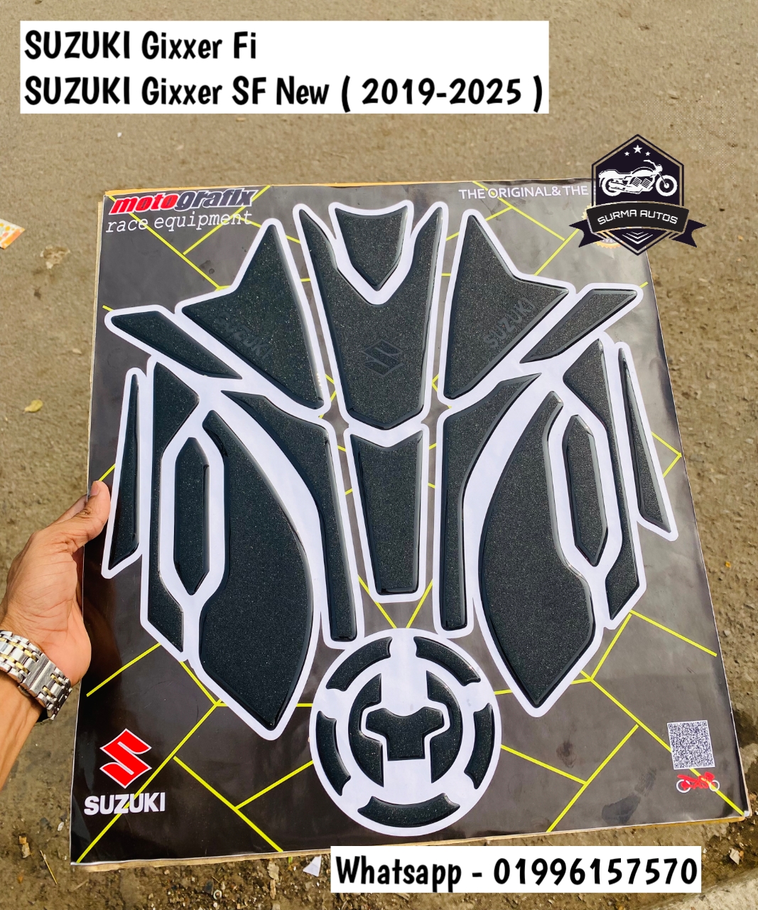 Gixxer FI Full Tank Pad Sticker – Premium Tank Protection Decal - Image 2