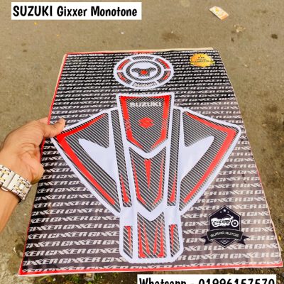 SUZUKI Gixxer Monotone Full Tank Pad Sticker – Premium Tank Protection Decal
