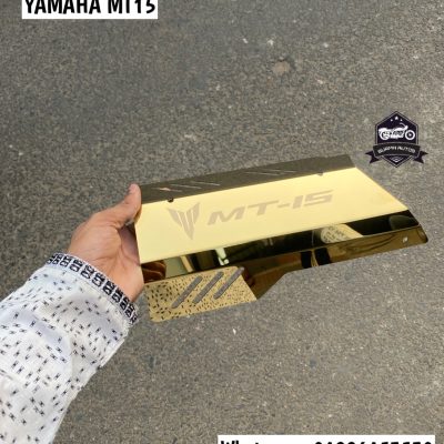 YAMAHA MT15 Exhaust Cover / Silencer Cover – Premium Stainless Steel Heat Shield Protector