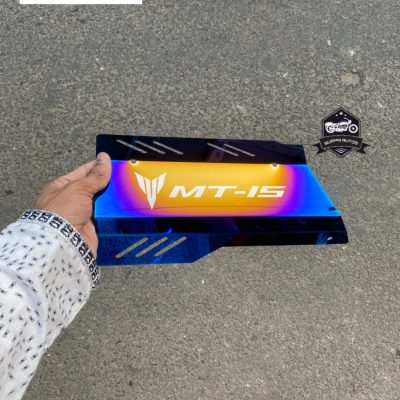 YAMAHA MT15 Exhaust Cover / Silencer Cover – Premium Stainless Steel Heat Shield Protector