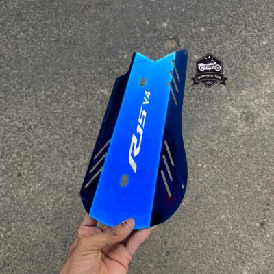 YAMAHA R15 V4 Exhaust Cover / Silencer Cover – Premium Stainless Steel Heat Shield Protector