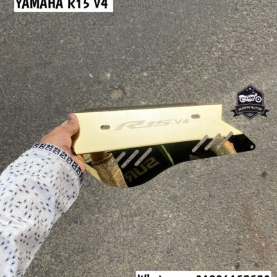 YAMAHA R15 V4 Exhaust Cover / Silencer Cover – Premium Stainless Steel Heat Shield Protector