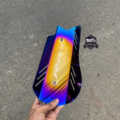 YAMAHA R15 V4 Exhaust Cover / Silencer Cover – Premium Stainless Steel Heat Shield Protector