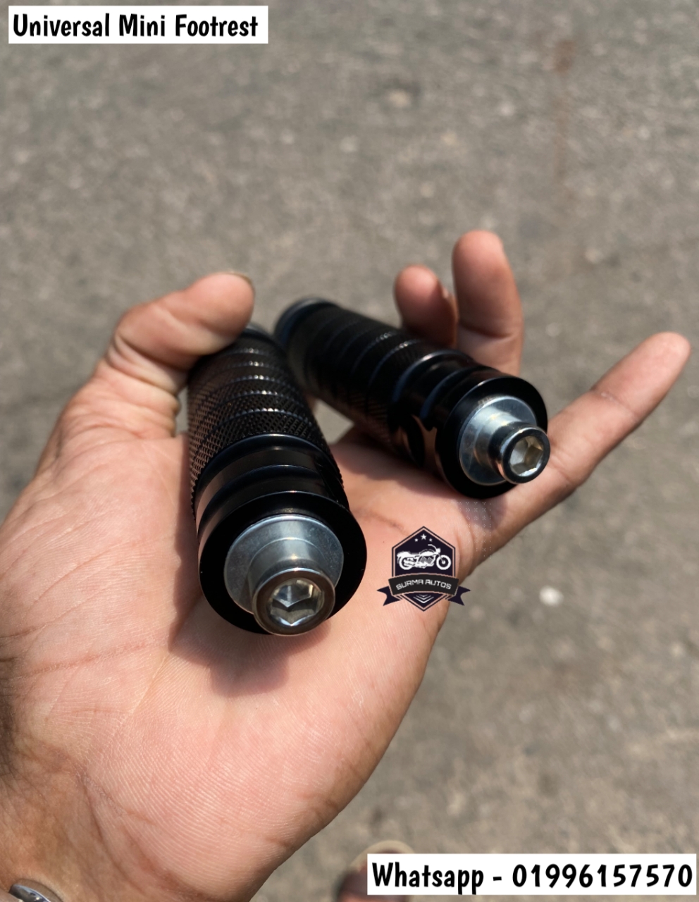 Universal CNC Aluminum Rear Mini Footrests – Motorcycle Rear Passenger Foot Pegs | Rearset Foot Rest Pedals - Image 7