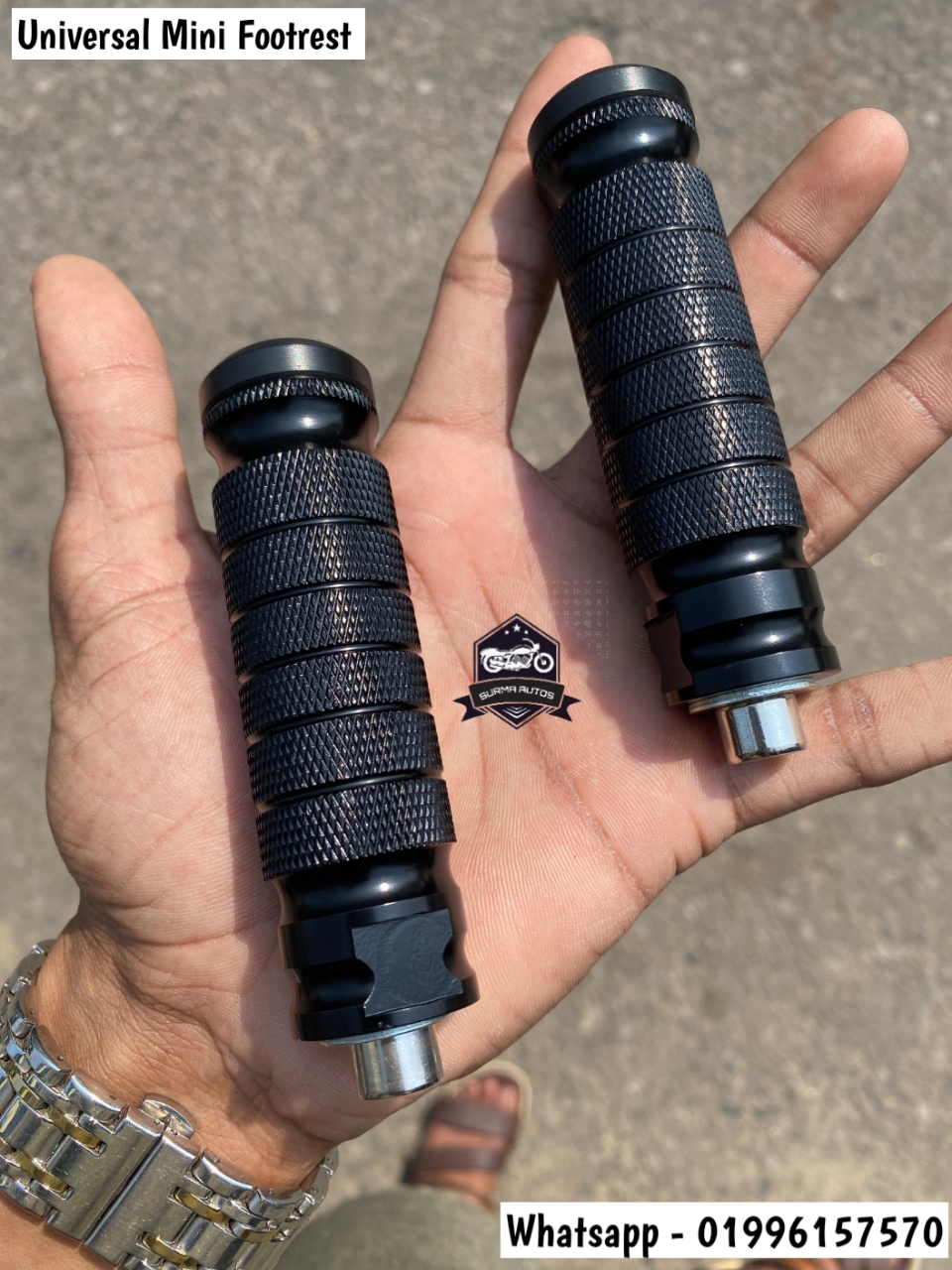Universal CNC Aluminum Rear Mini Footrests – Motorcycle Rear Passenger Foot Pegs | Rearset Foot Rest Pedals - Image 8