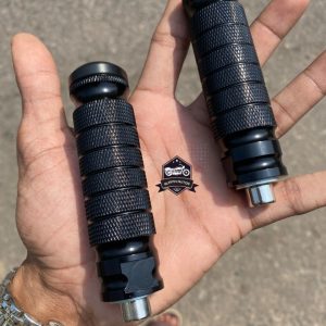 Universal CNC Aluminum Rear Mini Footrests – Motorcycle Rear Passenger Foot Pegs | Rearset Foot Rest Pedals
