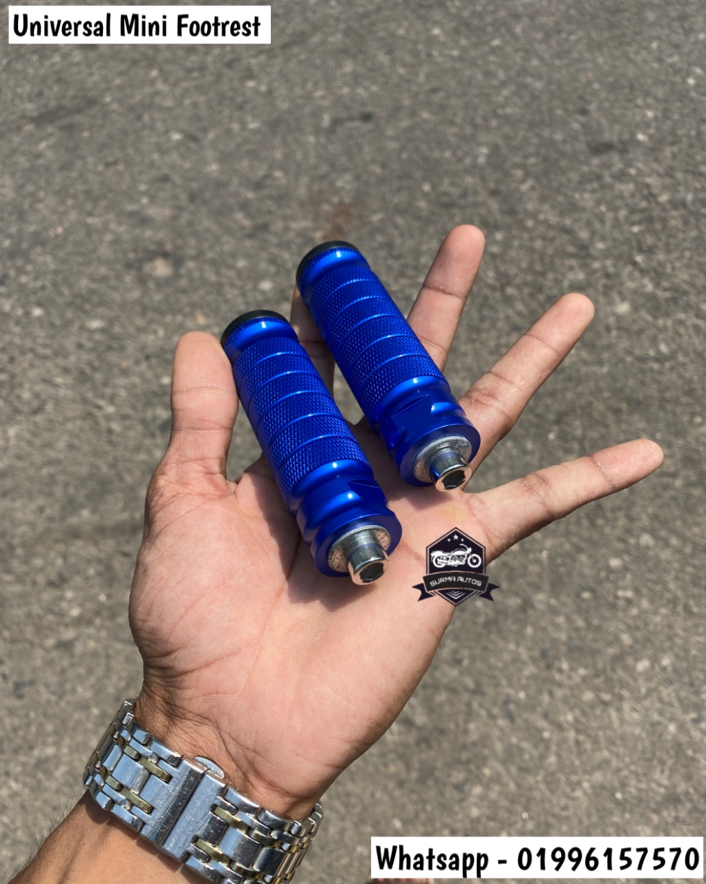 Universal CNC Aluminum Rear Mini Footrests – Motorcycle Rear Passenger Foot Pegs | Rearset Foot Rest Pedals - Image 12